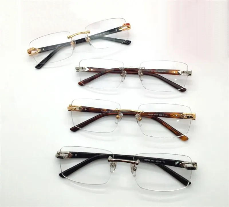 Ny modedesign Optisk glasögon 0289 Square Frame Rimless Simple Popular Style Lätt och bekväm att bära transparent 247V