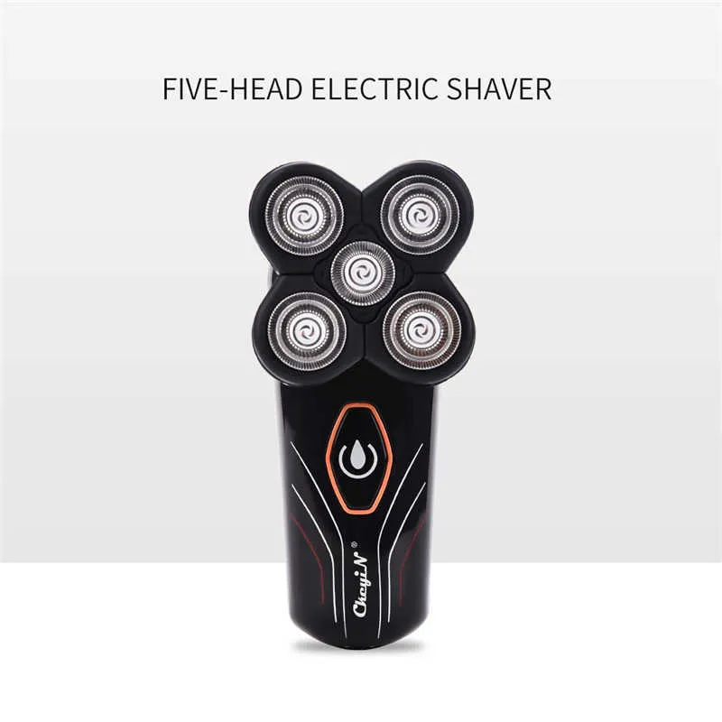 Rechargeable Razor Whole Body Washing Electric Shaver Shaving Machine Men Beard Trimmer with 5 Independently Floating Blades P0817