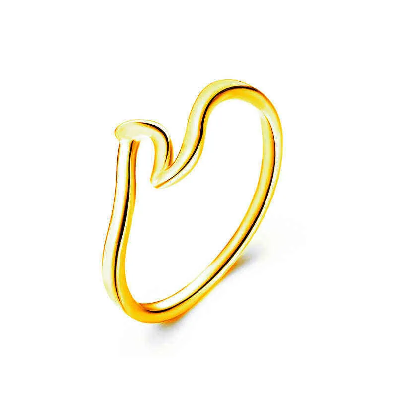 Mode géométrique anneau personnalité simple vague anneau femelle vague main bijoux créatifs nouveaux accessoires G1125