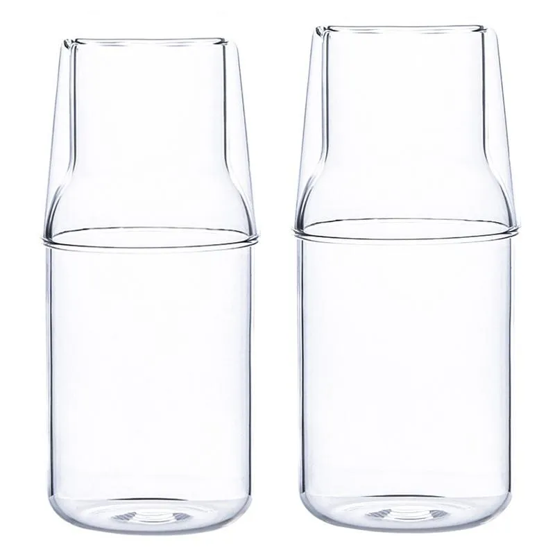 Бокалы для вина, кофейная кружка, графин для воды с стаканом, стеклянные наборы чашек для холодных бутылок, прикроватные, высокая термостойкость267Z