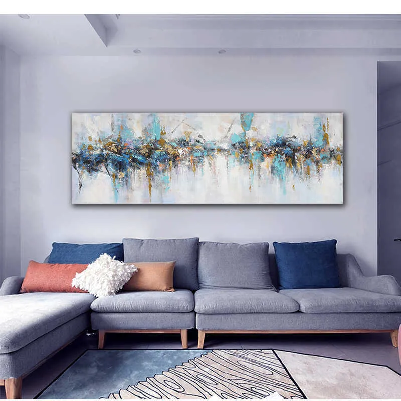 GOODECOR Moderne Leinwand Malerei Abstrakte Große Größe Wand Kunst Wohnzimmer Dekoration Bilder Leinwand Drucke Wohnkultur 210705