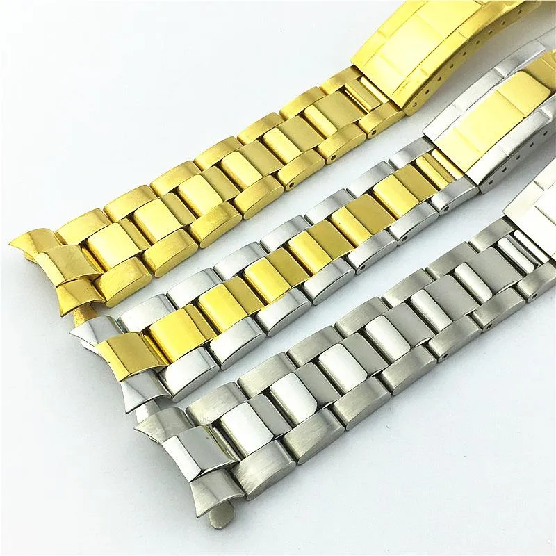 Uhrenarmbänder WatchBracelet für Serienzubehör Band 20mm Tauchgitter 3 Perlen Herren Edelstahl Oyster Perpetual Strap2282