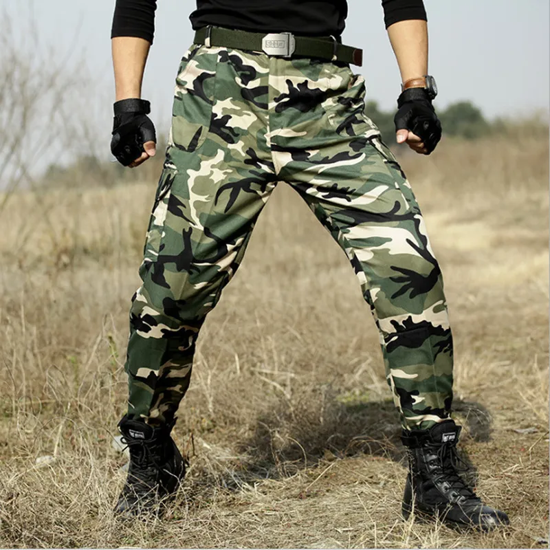 Tactique Cargo Pantalon Hommes Militaire Noir Python Camouflage Combat Armée Travail Chasse Pantalon Joggers Pantalon Homme 220303