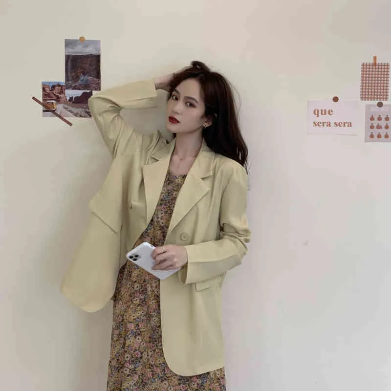 Kvinnors vår och höst tunn jacka Koreansk version lös vild långärmad solskyddsmedel Casual kostym Kvinna PL248 210506