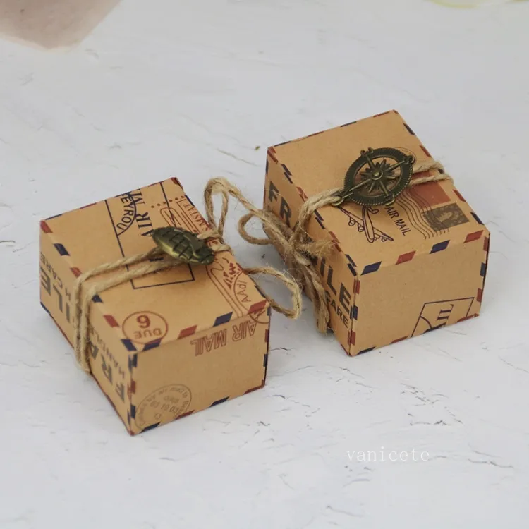 DIY Candy Chocolate Box Wedding Party Gift Wrap Favores y regalos Cajas Bolsas Embalaje Decoración de cumpleaños Suministros T2I53408