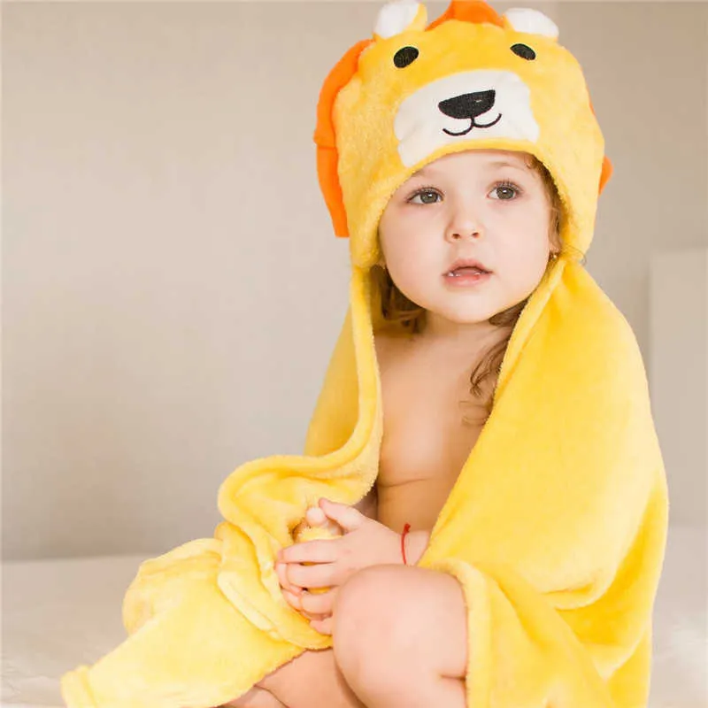 Children Baby Spa Towel born Hooded for Bath Velvet Blanket Kids Boy robe Infant Hood Beach s 210728