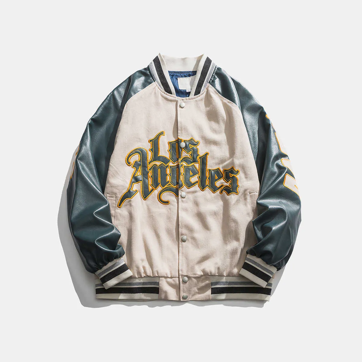 Primavera outono bordado bordado jaqueta de beisebol casaco homens casal bombardeiro unisex boyfriend estilo varsity hiphop street 210811