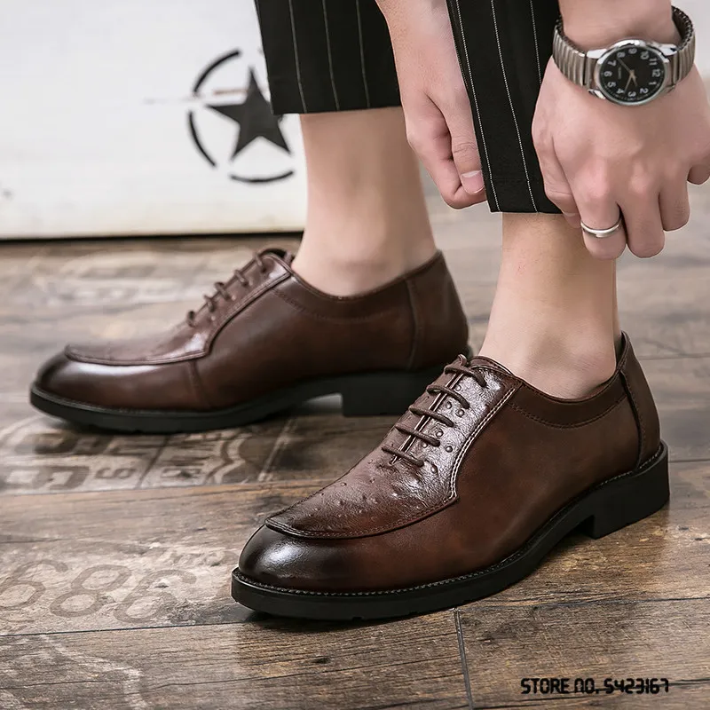 Nouveau noir marron à lacets mélanger les couleurs Oxford chaussures hommes décontracté mocassins robe formelle chaussures Sapatos Tenis Masculino