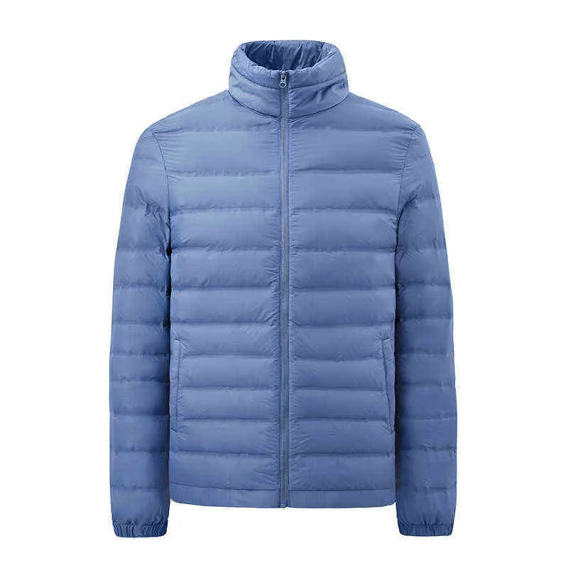 Winter Lover Solid Vindtät Bubbeljacka 90% Vit Duck Down Jacket Män Lättvikt Ytterkläder Män Puffer Jacka G1115