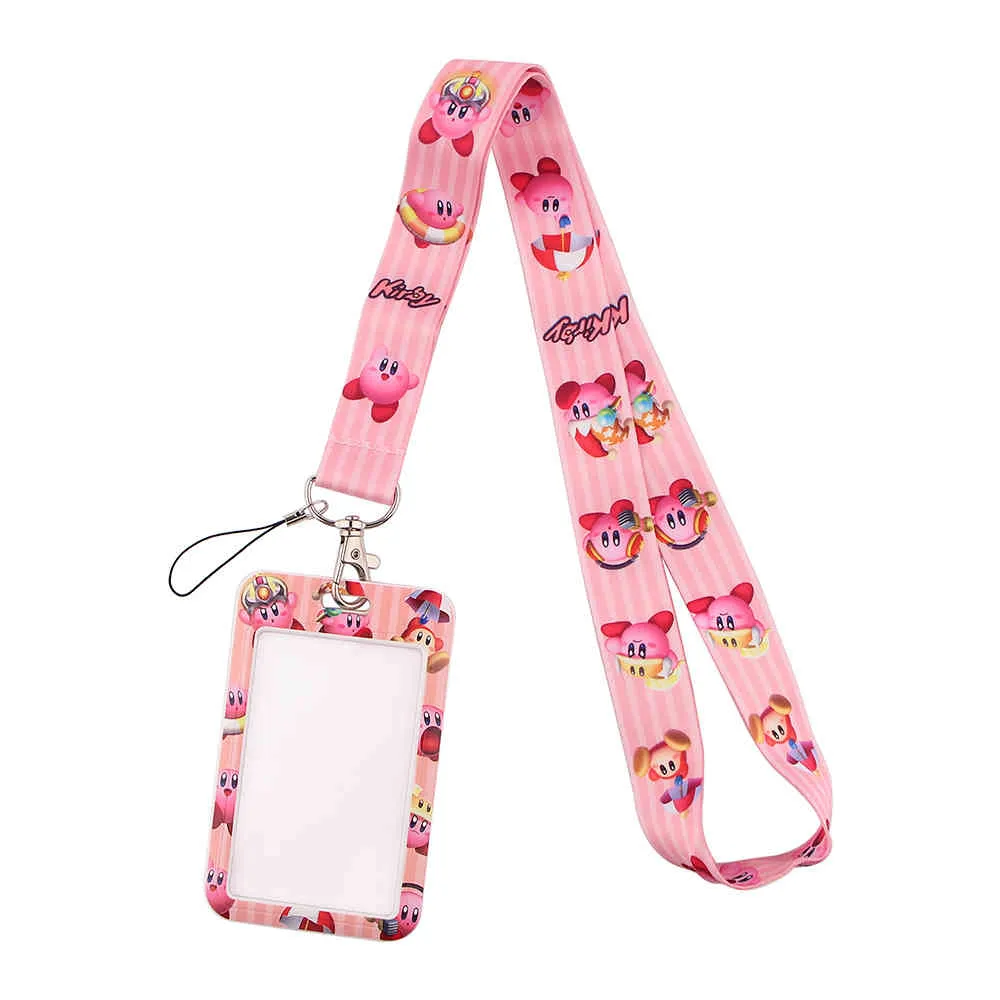 20 pz/lotto J2211 Anime Portachiavi chiavi Badge ID Corda Del Telefono Mobile Regali Bambini Cordino Con Copertura del Supporto di Carta