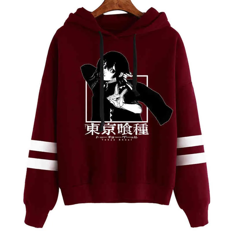 Tokyo Ghoul Hoodie Femmes Cool Graphic Tees Drôle Harajuku Unisexe Sweat Y1213