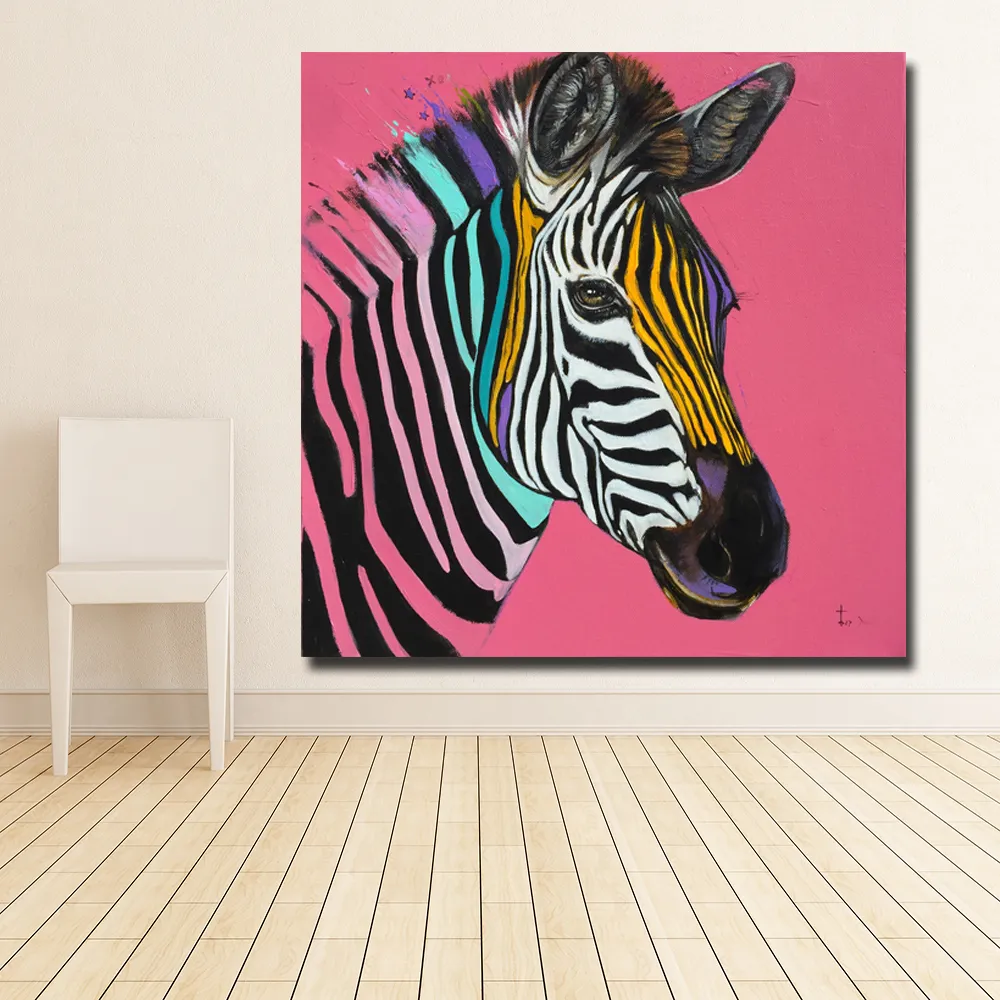 Abstract Graffiti Zebra Poster Wall Art Canvas Pittura Colorful Animal Pictures HD Stampa soggiorno Decorazione la casa senza cornice
