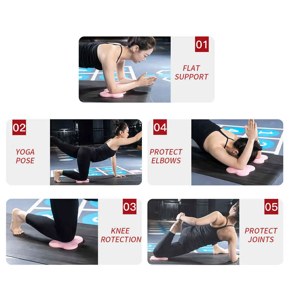 Dropship pu yoga knä kuddar kudde mattor knä handled armbåge skydda pad för sport fitness övning icke-glidande skyddande
