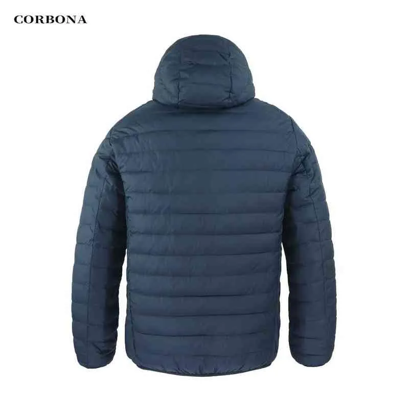 Corbona Automne Homme Veste d'hiver Business Casual Léger Sélectionné Coton Outwear Sports Manteau Oversize Mâle Vêtements Homme 211216