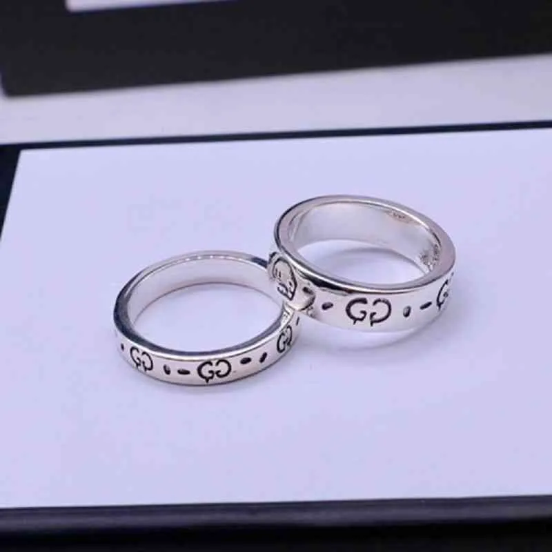 Blind For Love 925 Silver Ghost Series Elf Casal Ring Simples Fashion Christmas Gifts242y