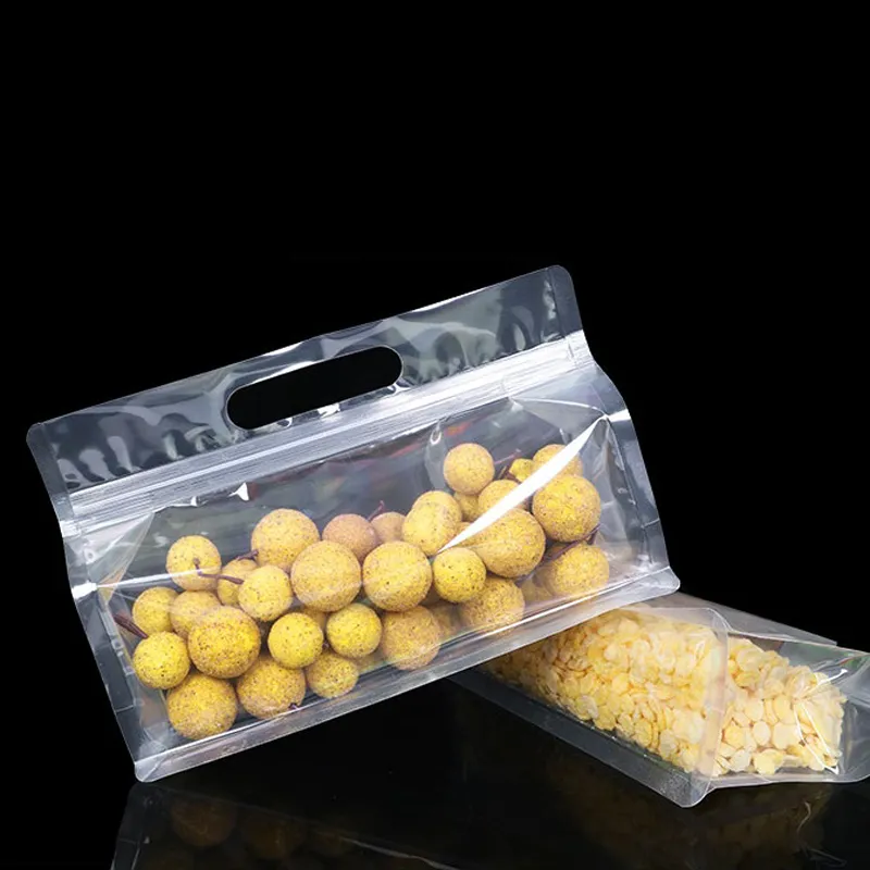 nouveaux Styles Transparent fermeture à glissière sac huit côté joint sachet de thé fruits secs thé thé Biscuit nourriture écrou Snack emballage