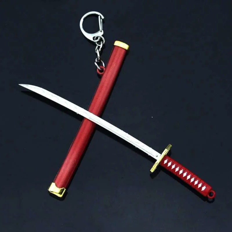 Mini Anime Demone Slayer Spada Portachiavi Katana Fantasma Lama Ciondolo In Metallo Portachiavi Armi Giocattolo Cosplay E56F G1019