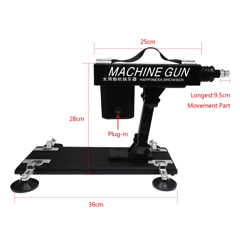 Mocny silnik automatyczny VIBARTOR Seksowna maszyna z dildo Załączniki Regulowane broń miłosne zabawki dla mężczyzny dla kobiet dorosłych gra
