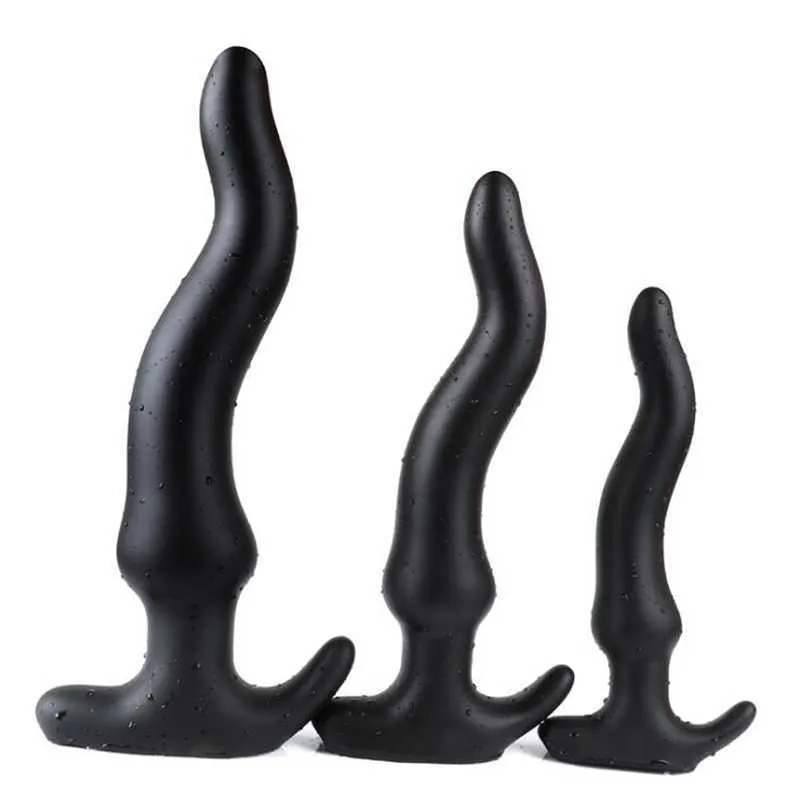 Super lungo silicone anale dildo enorme morbido butt plug erotico giocattolo adulto del sesso le donne uomini ano dilatatore grande spina anale S08241244028