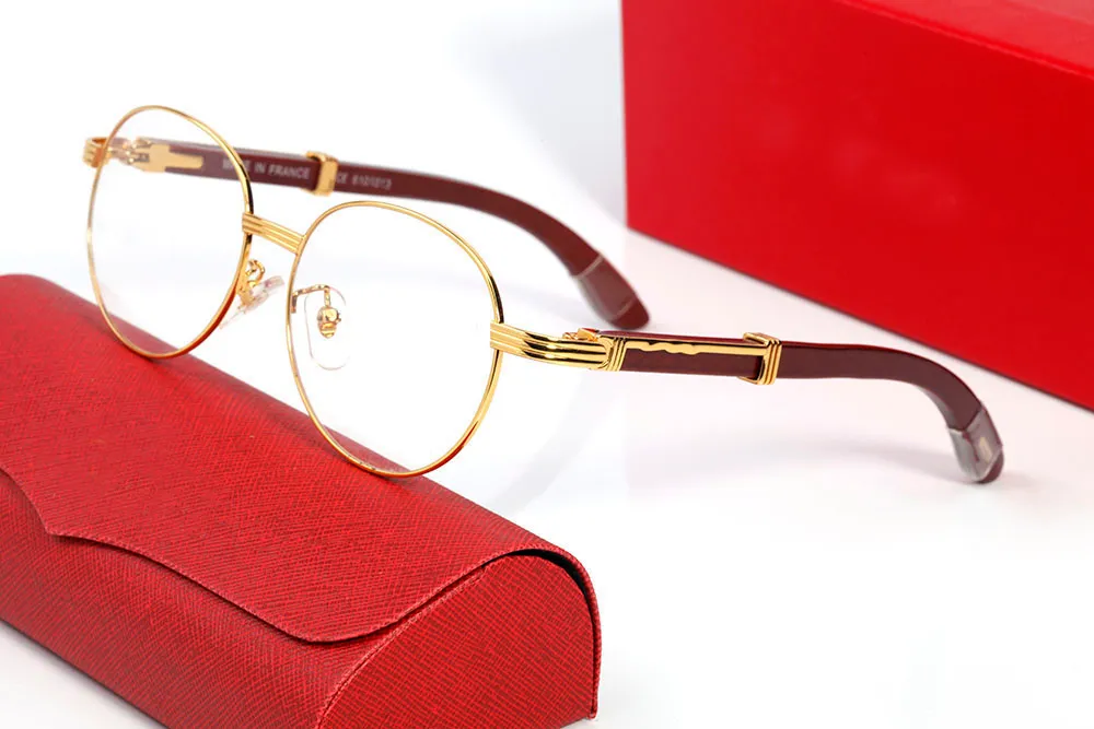 Klassieke heren designer zonnebril voor dames Grote ronde goudlegering Volledig frame zonnebril Ovale bril Man Vrouw Vintage merk lenzenvloeistof W275i