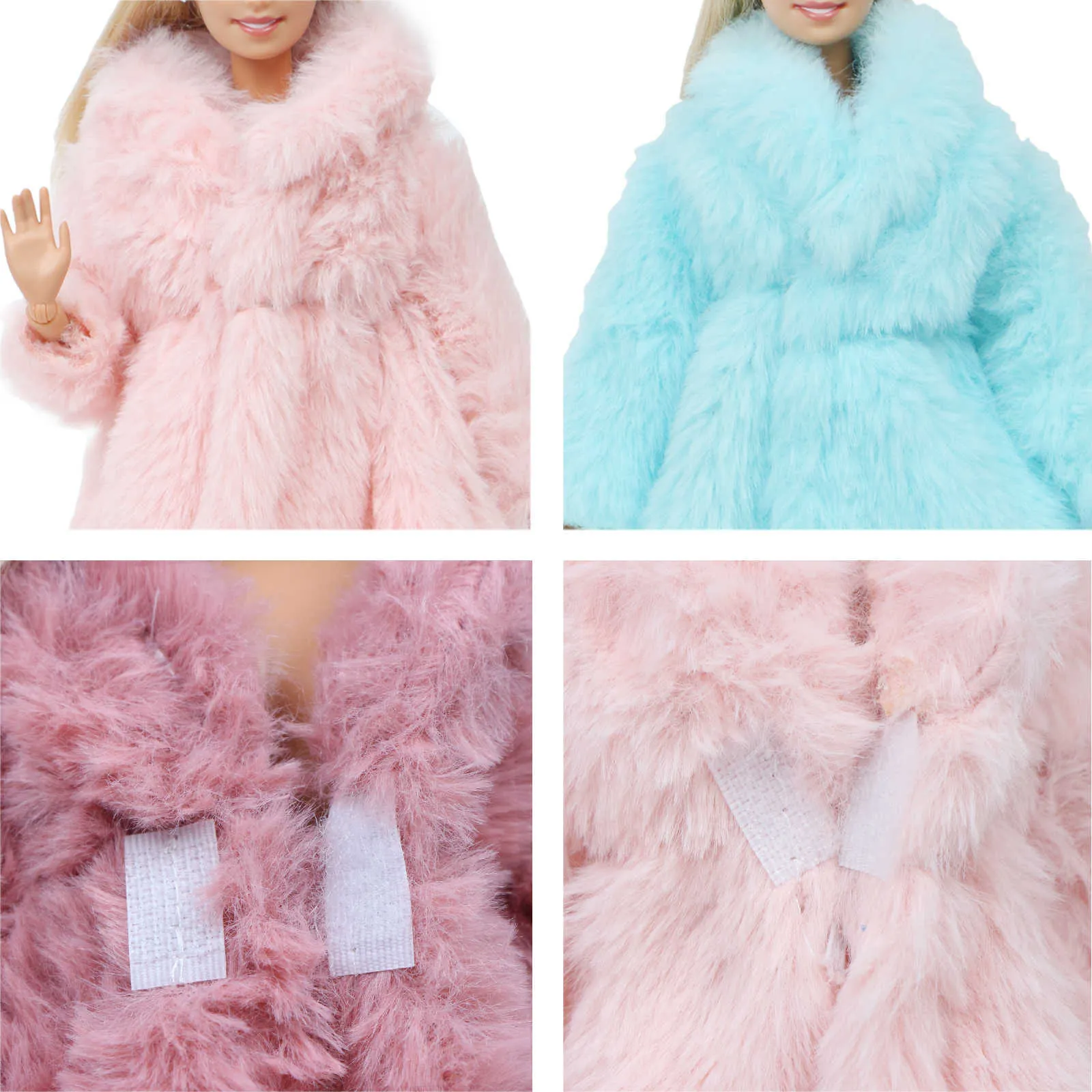 Cappotto bambola interamente fatto a mano di alta qualità in pelliccia ragazza americana Abbigliamento invernale Abbigliamento leopardato Accessori bambini Giocattolo4933509