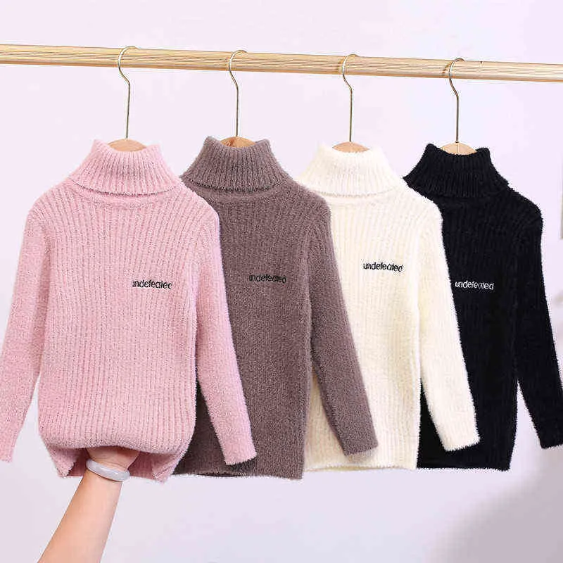 Maglione ragazzi Abbigliamento invernale bambini Moda bambini Abbigliamento lavorato a maglia Camicie ragazze Costume infantile di alta qualità Caldo 211201