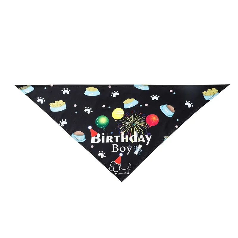 Head Wear Chien Anniversaire Salive Chien Vêtements Chapeau Triangle Serviette de Fournitures pour Animaux de Compagnie