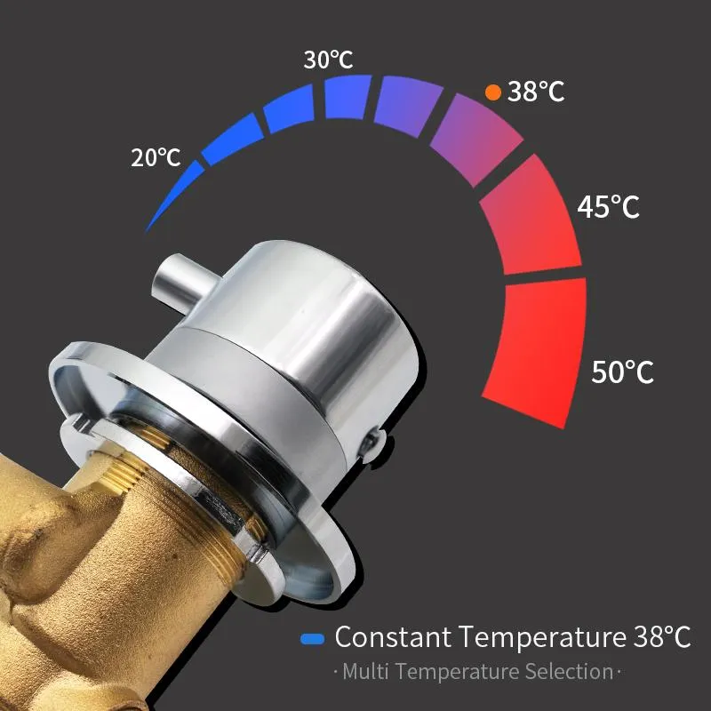Pochochwo jeden sposób na wylot temperatury kontrola temperatury zawór mieszania nurka mosiężna termostatyczne krany prysznicowe kran kranu mikser śrubowy łazienka 324i