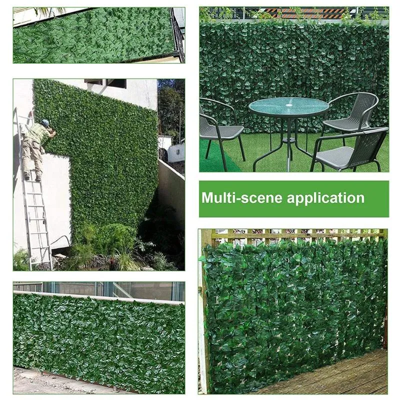 Eskrim kafes kapıları yapay çit yeşil yaprak sarmaşık çit ekran bitki duvar sahte çimen dekoratif zemin gizlilik koruma222j