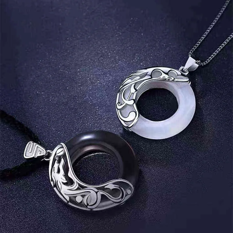 Heaven Officials Blessing Couple Necklaces Moonlight Pendant Necklace For Lovers Friendship Jewelry Valentine's Day Gift Coll237T