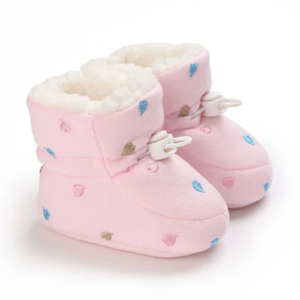 Hiver nouveau-né bébé coton semelle antidérapante enfant en bas âge garçons filles premiers marcheurs infantile chaud polaire bottes de neige 0-18m G1023