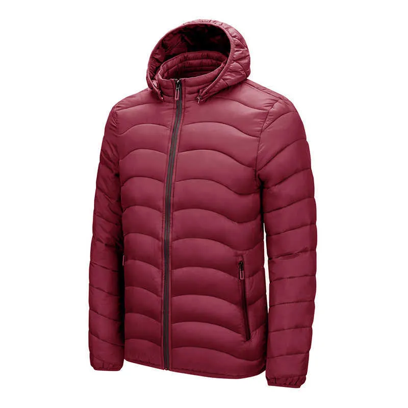 Män märke vattentät vinter varm jacka män höst outwear tjock casual mode hooded parkas coat slim parkas jacka män 211104