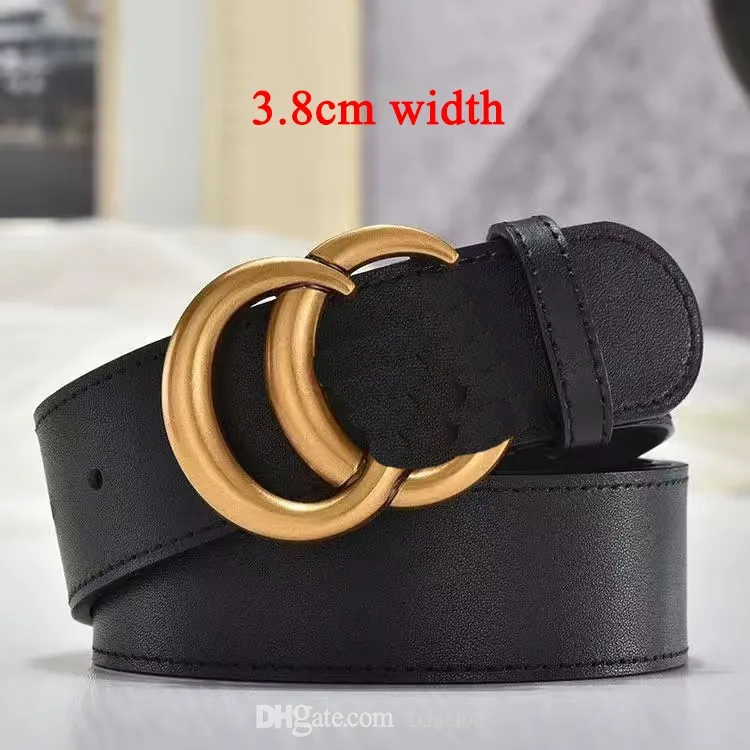 Whole Luxury Designer Belts For Mens Womens Fashion Big Buckle Belt Men Women Real Genuine Leather 2 0cm 3 0cm 3 4cm 3 8cm Wid244E