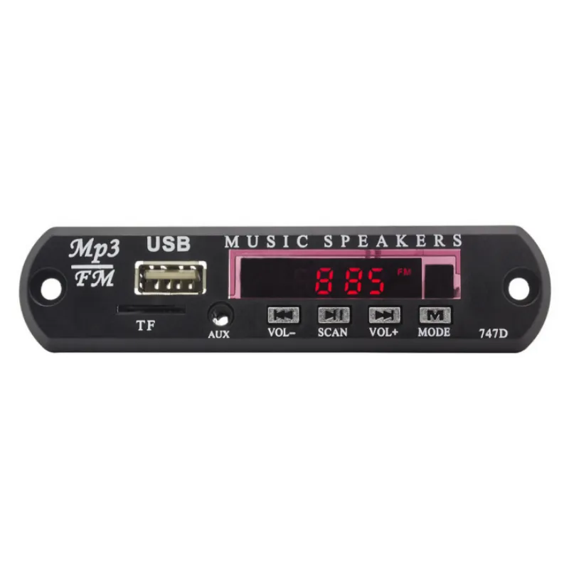 リモートコントロール12V DC TF FMラジオオーディオMP3プレーヤーAUX 3.5mm MP3モジュールデコーダーボードUSB電源カーミュージックスピーカー用電源