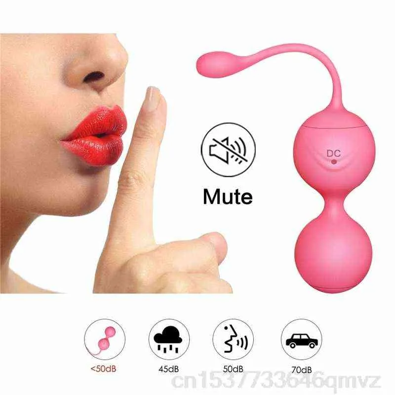 Huevos Juguete sexual para mujeres Parejas Vibrador Control remoto Kegel Ball Ejercicio apretado vaginal Geisha Ben Wa s Vibrador dual 1124