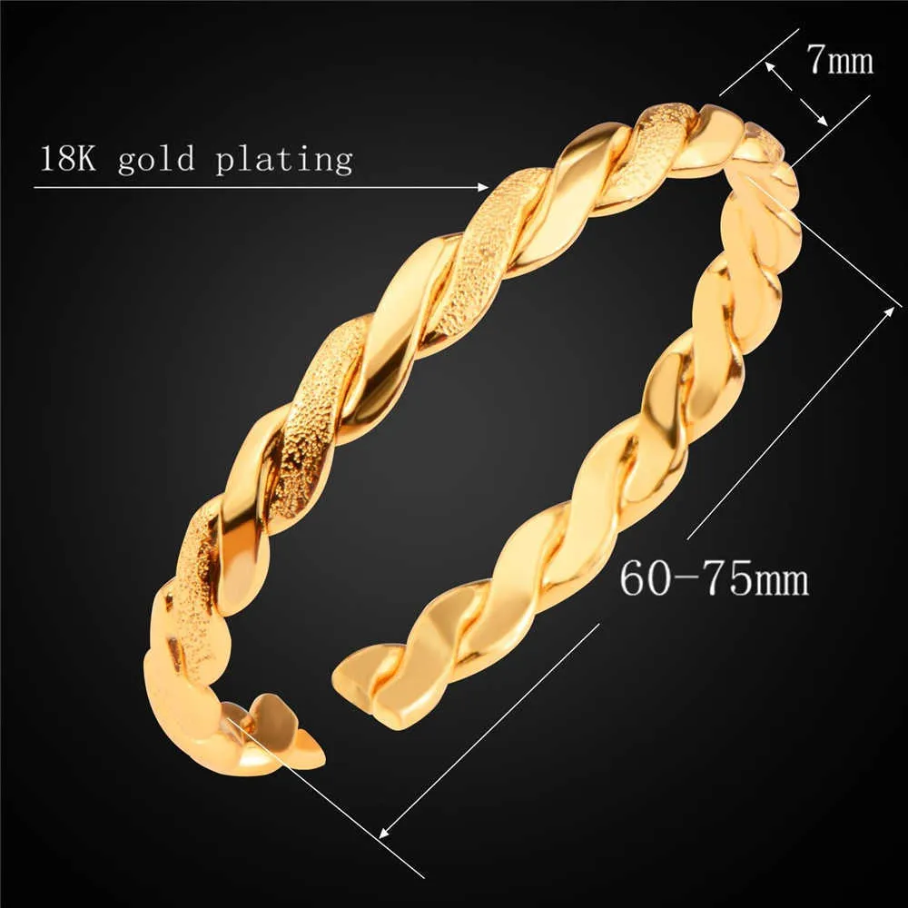 Il più nuovo semplice braccialetto le donne uomini gioielli regalo vintage oro torsione infinito polsino di rame braccialetto accessori feste Pulseira Q0719