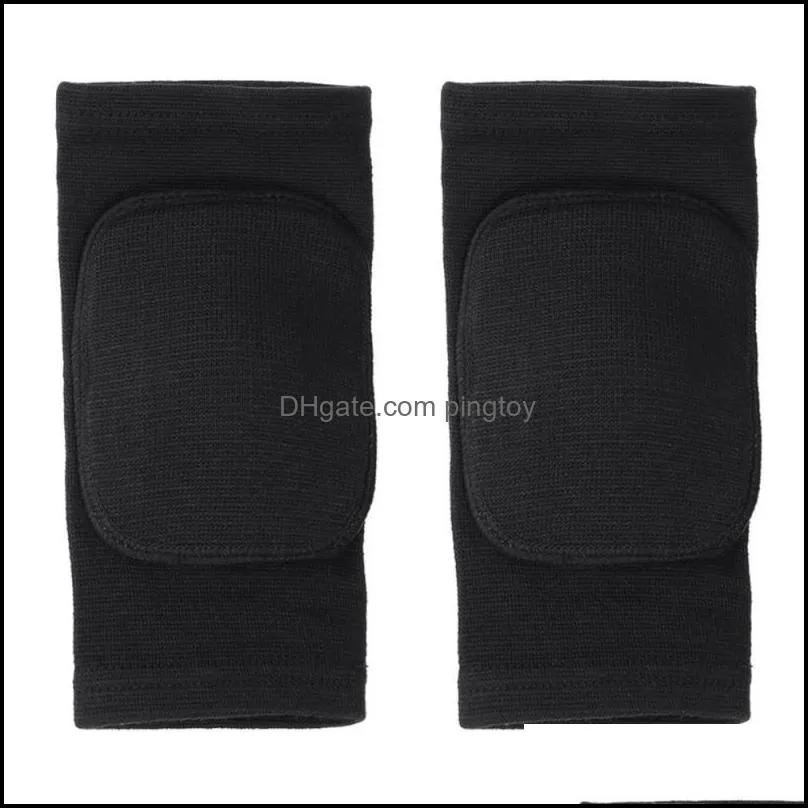 Elbow & Knee Pads Pad Tight Non-Falling Sponge Sleeves Breathable Flexible Elastic Support Protector Cover(a Pair Of Black Pad, XS)1