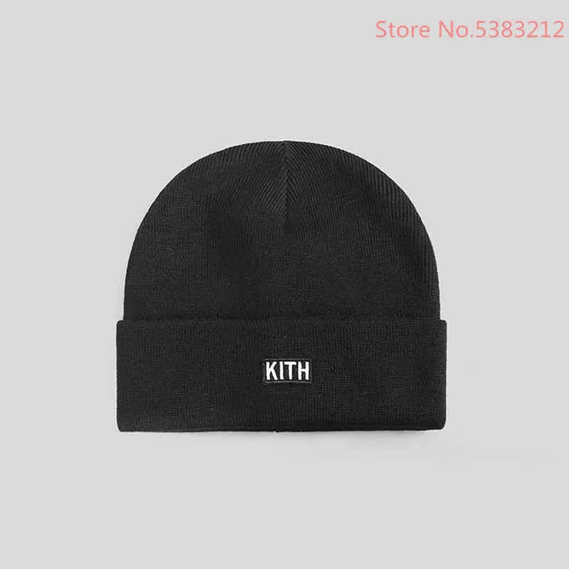 X3Y8 Kith Beanie Winter Hats för män Kvinnliga damer Akryl Manschetten Skull Cap Sticked Hip Hop Harajuku Casual Skullies Outdoor Christ9066394