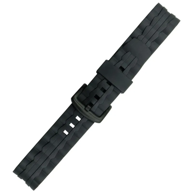 Horlogebanden 22mm heren extra lange siliconen rubberen band band armbanden zwarte stalen gesp geschikt voor EF-550PB-1AV241r