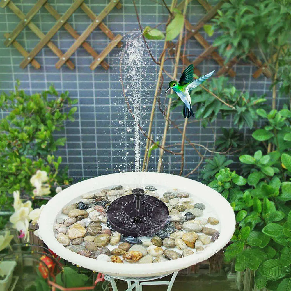 Mini Güneş Çeşmesi Havuzu Gölet Bahçe Dekorasyon Kuş Banyosu Yüzer Su Pompası Panel Için Yaz Evi Açık 59 210713