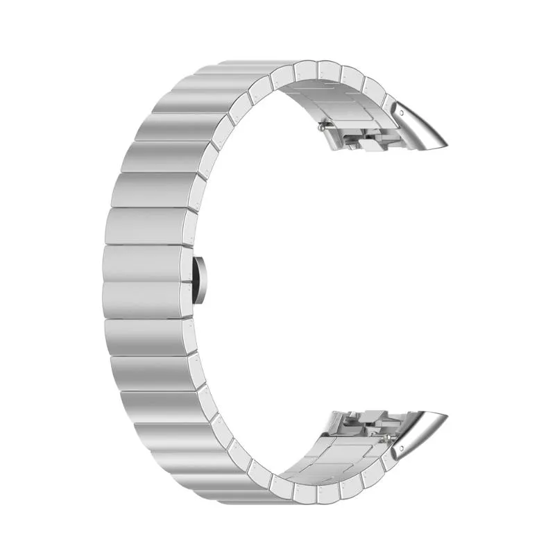 Ремешки для часов для Huawei Band 6 Honor, ремешок из нержавеющей стали, роскошный металлический ремешок для часов, браслет с регулировочным инструментом278f