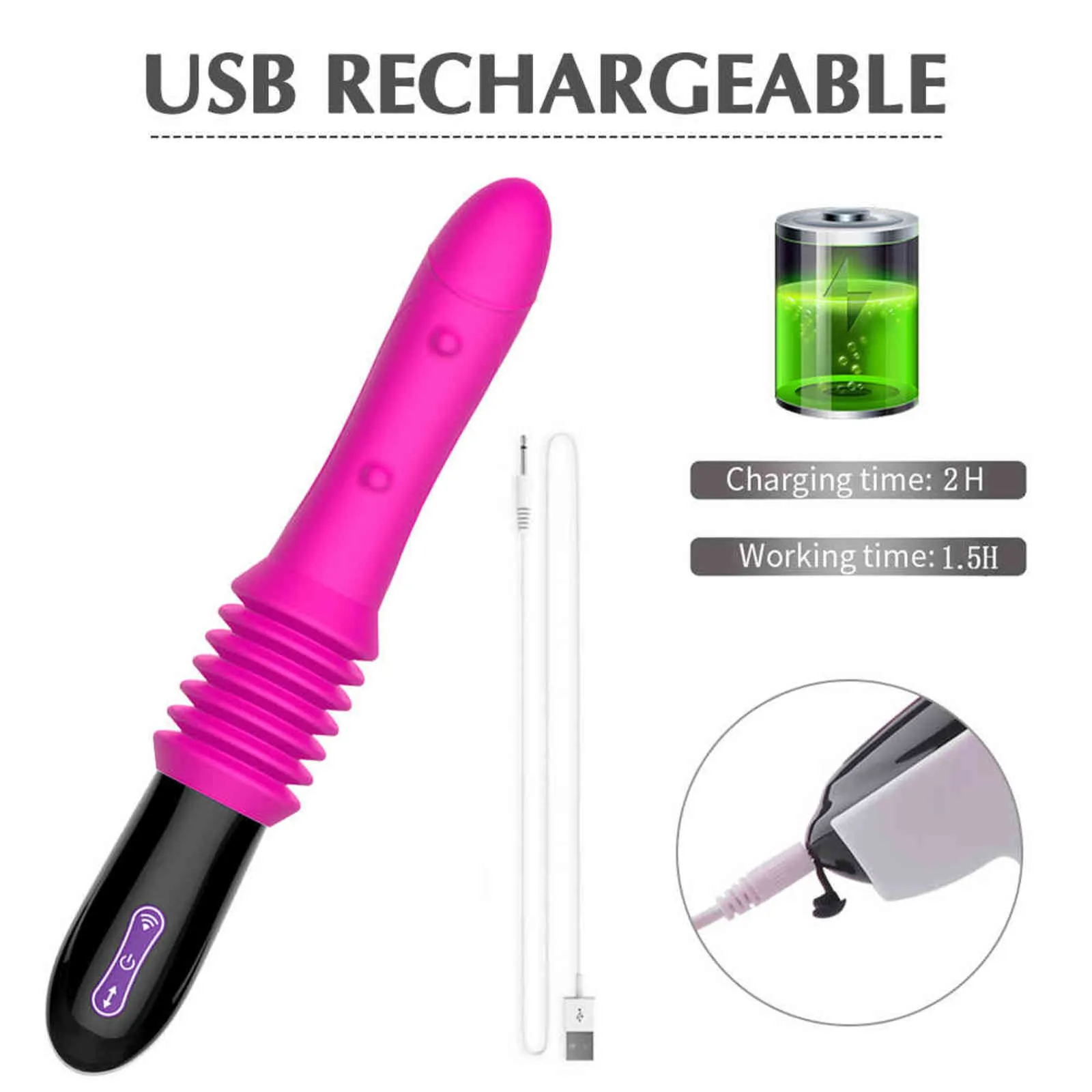 Nxy Vibrators Sex Thrusting Dildo Automatic g Spot Suction Game for Women Fun Anal Massage Orgasm 11093217642