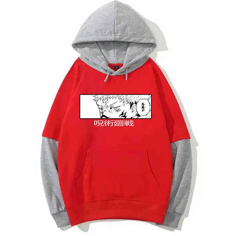 Japanische Anime Lustige Jujutsu Kaisen Anime Augen Hoodies 2021 Winter Japan Stil Sweatshirts Streetwear für Frauen/männer H1227