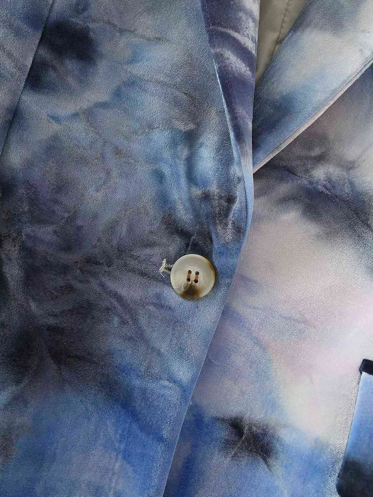 [티쉬] 봄 가을 패션 코트 긴 소매 넥타이 염료 단일 버튼 V 넥 기질 여성 블레이저 13U917 210527