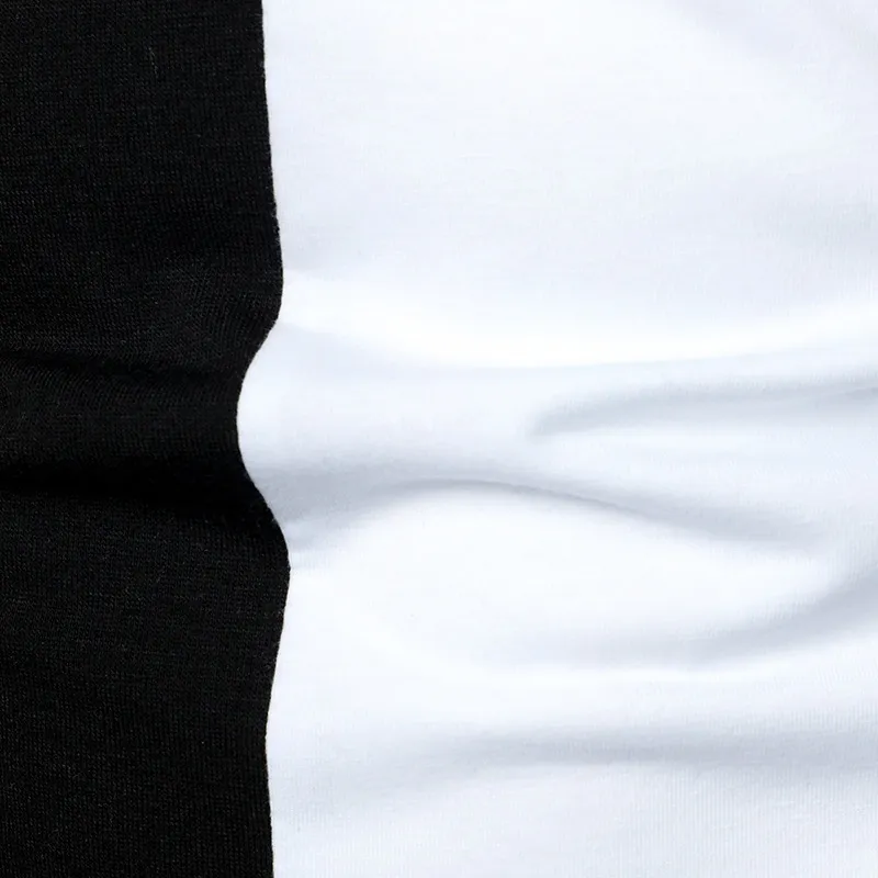 Zwart-wit Contrast Polo Shirts Mannen Lange Mouwen Casual Heren T-shirt Slank Ademend Polo Para Hombre Patchwork ColorBlock 210524