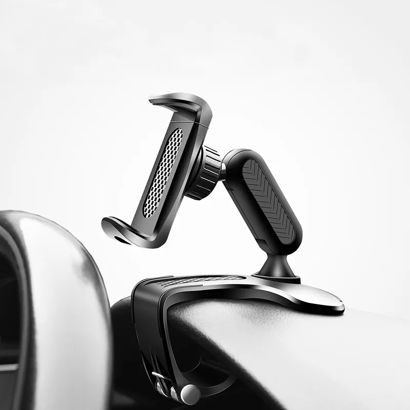 Dashboard Mount Car Phone Holder 360Rotation RearView Mirror Clip Stand Multifunktionsf￤ste f￶r Xiaomi Huawei iPhone 12