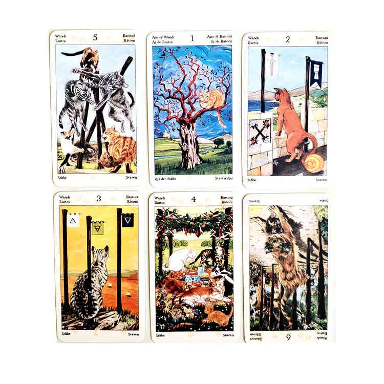 Tarot der heidnischen Katzen Katze 10,7x6,3 Größe Karten Großhandel oraclecard-model_UDP6