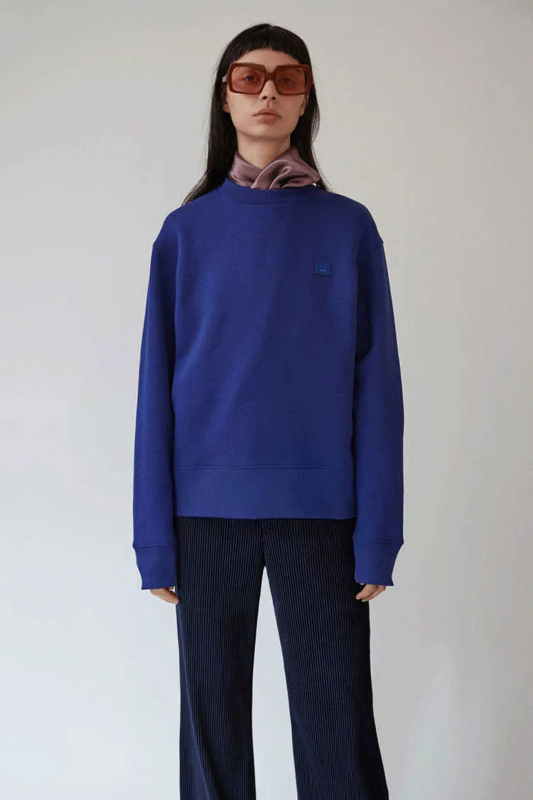 Sweats à capuche pour femmes Automne et hiver AC amoureux même peluche col rond épaissi pull couleur unie pull en molleton lâche pour les femmes