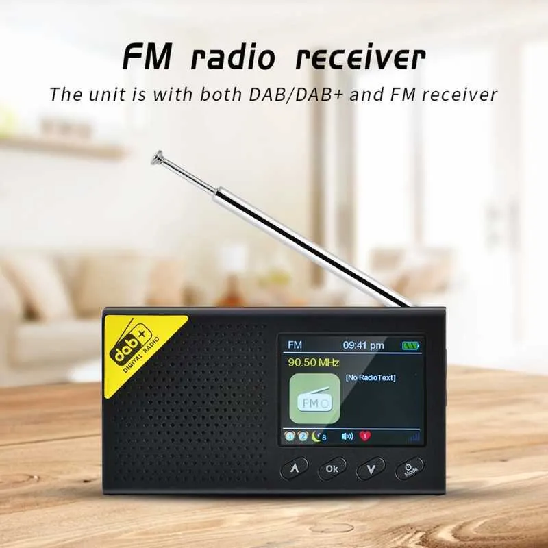 Portable Bluetooth Digital Radio DABDAB en FM Receiver oplaadbaar 2106257160350