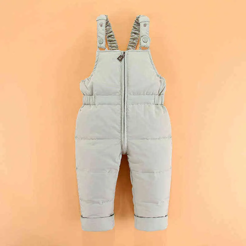 Conjunto de ropa de invierno para niños -30 grados chaqueta de plumón mono bebé niño parka piel real niña niño grueso cálido traje de nieve general 211111